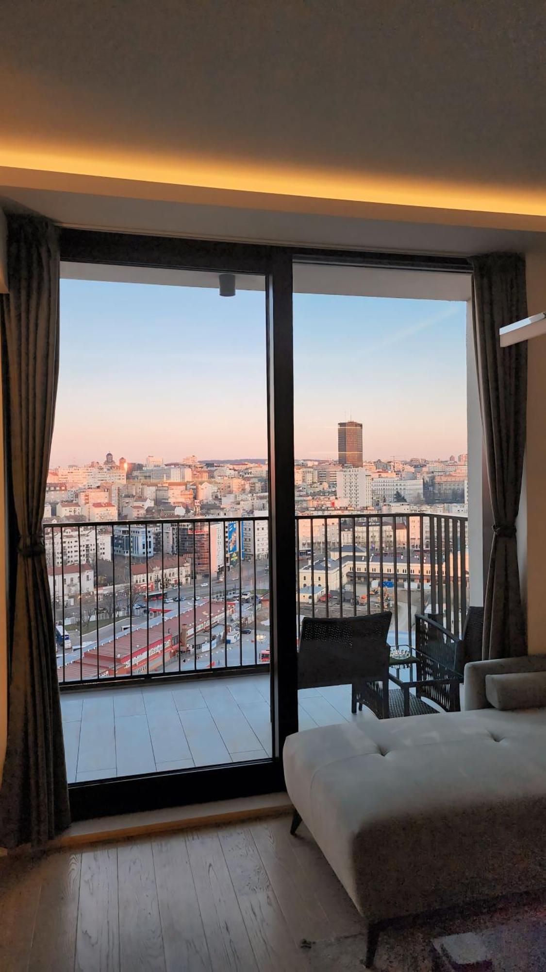 Belgrade Waterfront 16Th Fl Lux Apt. W/ City View Dış mekan fotoğraf